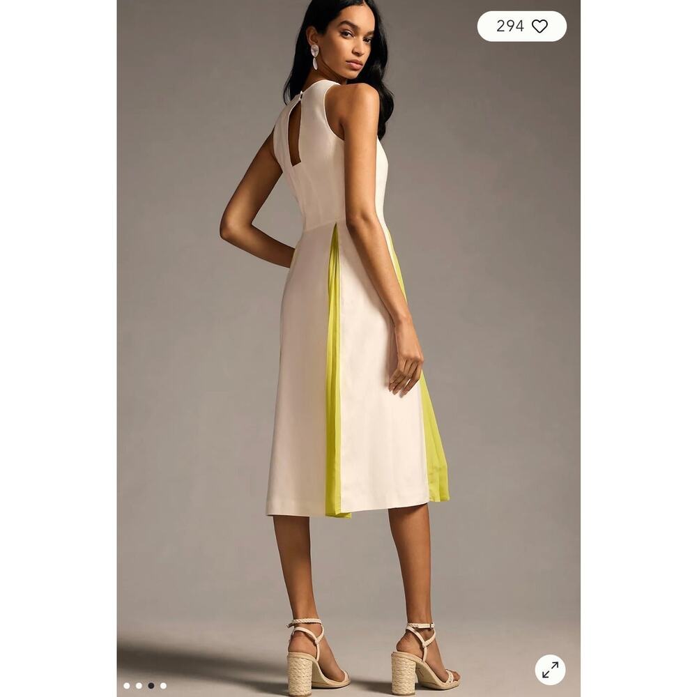 NWT❤️Anthro Maeve Sleeveless Pleated Dress sz12 - Picture 6 of 10